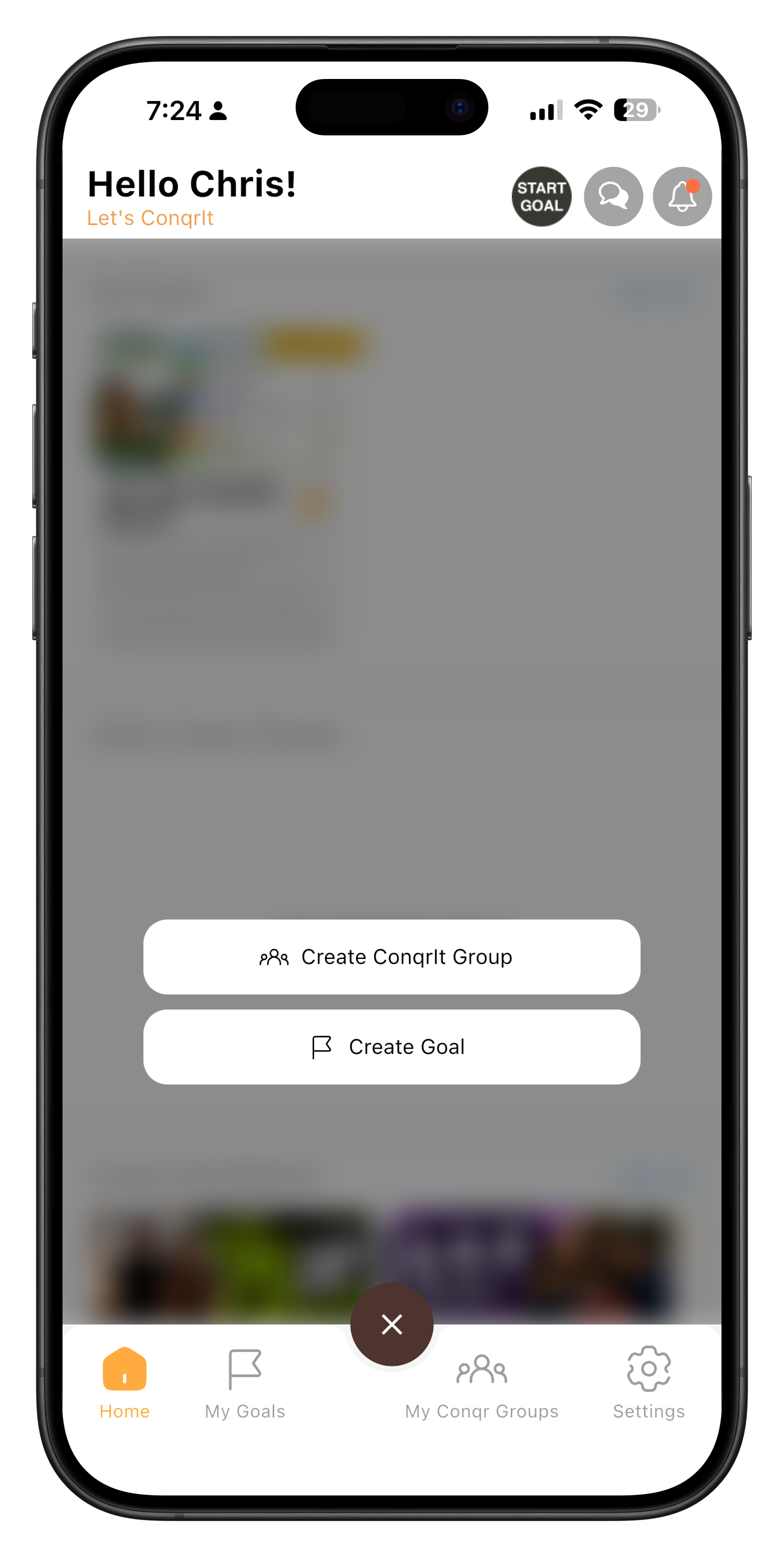Create group step 1